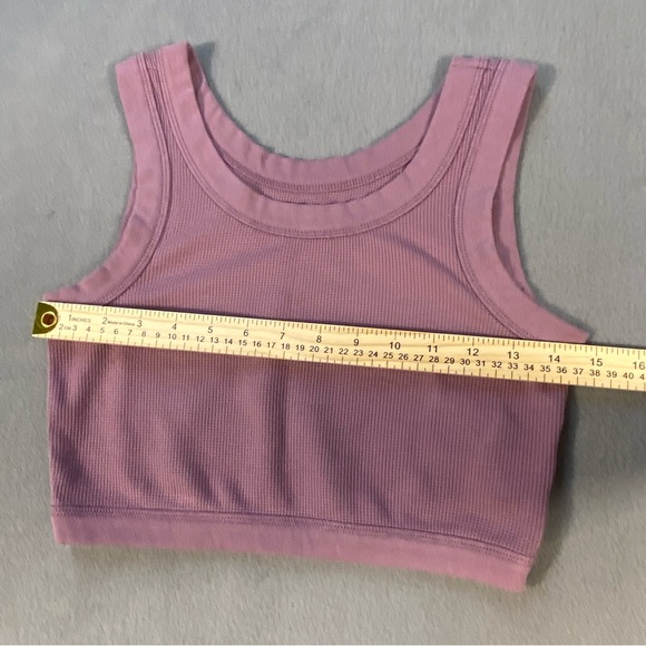 Madewell Women’s Antique Purple Crewneck Ribbed Crop Top, size S - Picture 6 of 6